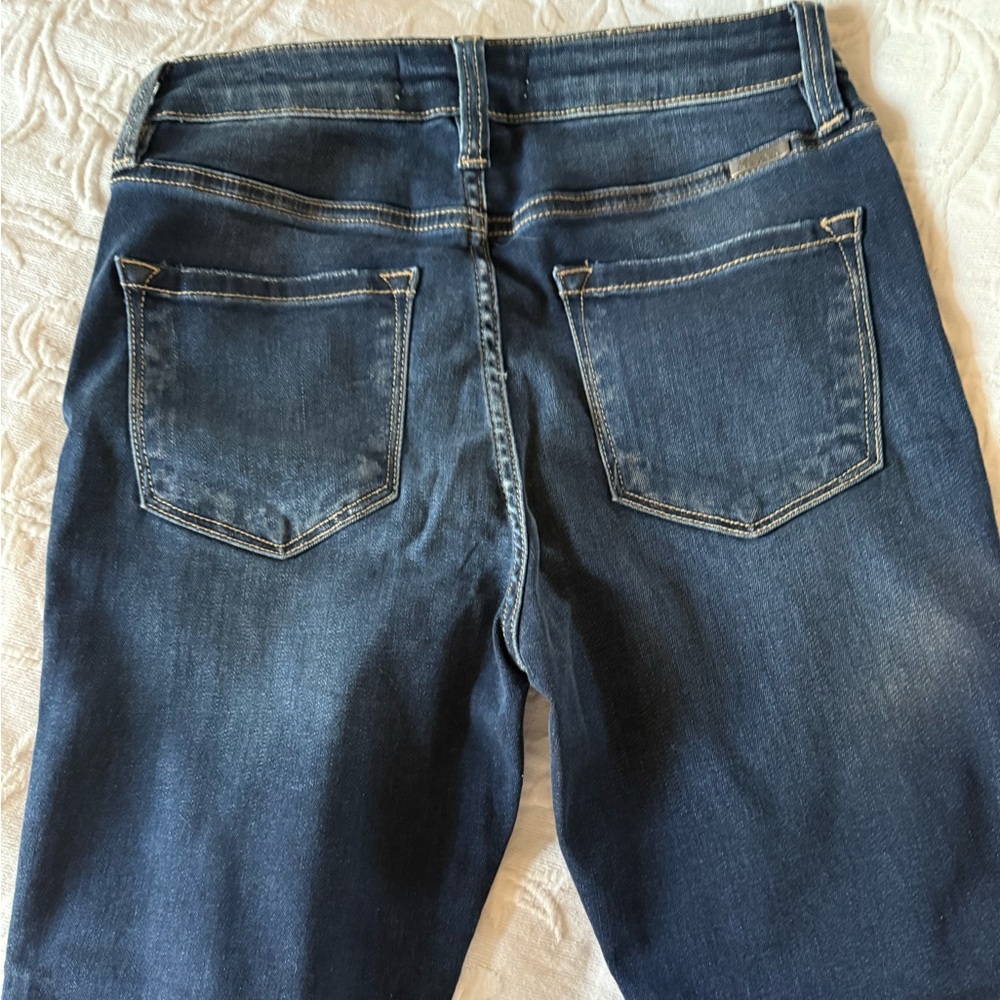 Kan-Can Jeans Size 9/28 Straight Distressed Raw Hem Stretch